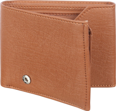 sskk Men Casual Tan Genuine Leather Wallet(2 Card Slots)