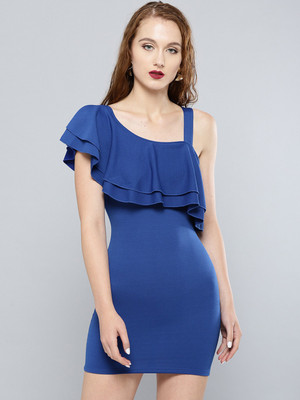 VENI VIDI VICI Women Bodycon Blue Mini/Short Dress