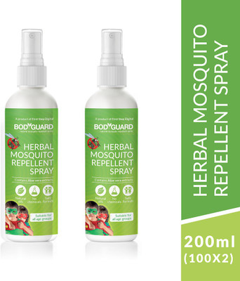 17 Off On Bodyguard Natural Anti Mosquito Repellent Spray Set Of 2 100 Ml Each 2 X 100 Ml On Flipkart Paisawapas Com