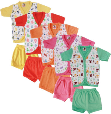 Rockwren Baby Boys & Baby Girls Casual Shirt Shorts(Multicolor)