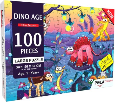 Pola Puzzles Dino World Tiling Puzzles 100 Pieces Jigsaw Puzzles for Kids Age(100 Pieces)