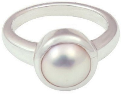 GALAXY ASTRO Stone Pearl Silver Plated Ring