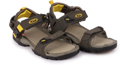 Sparx SS 502 Men Sports Sandals(Olive, Yellow , 9)