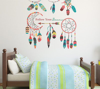 Wallzone 95 cm Follow Your Dreams Removable Sticker(Pack of 1)