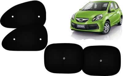 Autokite Side Window Sun Shade For Honda Brio(Black)