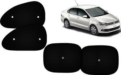 Autokite Side Window Sun Shade For Volkswagen Vento(Black)