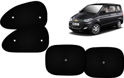 Autokite Side Window Sun Shade For Chevrolet Enjoy(Black)