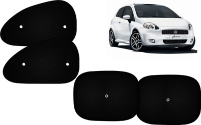 Autokite Side Window Sun Shade For Fiat Punto(Black)