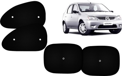 Autokite Side Window Sun Shade For Mahindra Logan(Black)