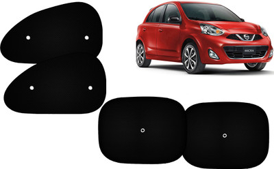 AUTO PEARL Side Window Sun Shade For Nissan Micra(Black)
