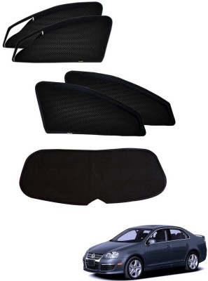 AuTO ADDiCT Side Window, Rear Window Sun Shade For Volkswagen Jetta(Black)