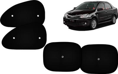 AUTO PEARL Side Window Sun Shade For Toyota Etios(Black)