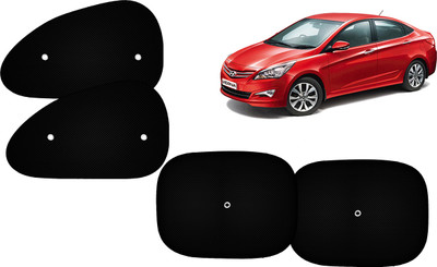 AUTO PEARL Side Window Sun Shade For Hyundai Verna Fluidic(Black)