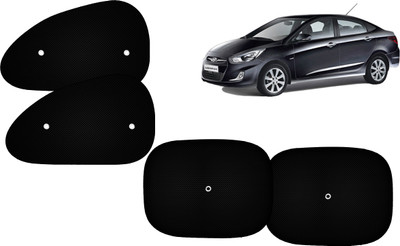 AUTO PEARL Side Window Sun Shade For Hyundai Verna Fluidic(Black)