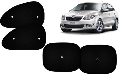 AUTO PEARL Side Window Sun Shade For Skoda Rapid(Black)