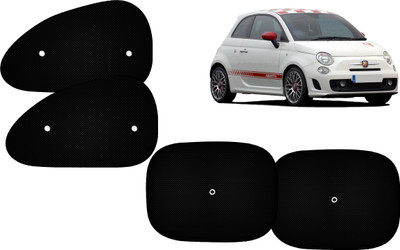 Autokite Side Window Sun Shade For Fiat 500 Abarth(Black)