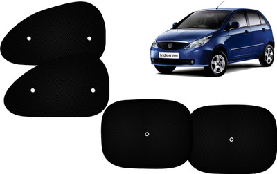 Autokite Side Window Sun Shade For Tata Indica Vista(Black)