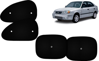 Autokite Side Window Sun Shade For Hyundai Accent(Black)