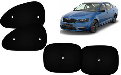 Autokite Side Window Sun Shade For Skoda Octavia(Black)