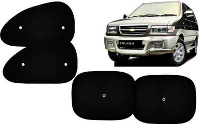 Autokite Side Window Sun Shade For Chevrolet Tavera(Black)