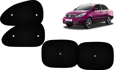 Autokite Side Window Sun Shade For Tata Manza(Black)