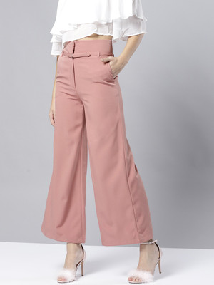 HARPA Regular Fit Women Pink Trousers