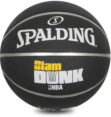 SPALDING SLAMDUNK Basketball - Size: 7(Standard, Pack of 1, Black)