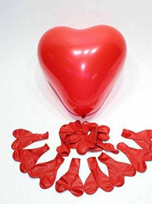 Amul Solid heart shape balloons Balloon(Red, Pack of 25)
