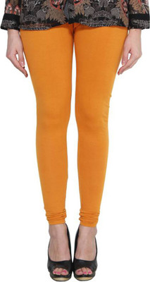 Flexica Churidar  Western Wear Legging(Yellow, Solid)