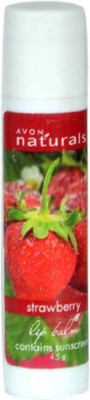 AVON Natural Strawberry Moisturizing LipBalm Original pack of 1 Strawberry(Pack of: 1, 4.5 g)