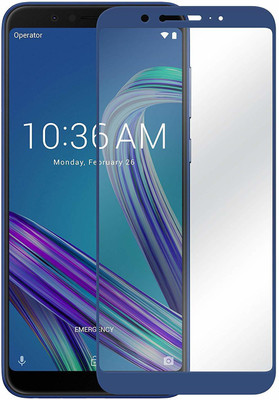 SHRINO Edge To Edge Tempered Glass for SHRINO 9H+ High Definition Edge to Edge Tempered Glass for : Asus zenfone max pro m1 (Pack of 1, BLUE)(Pack of 1)