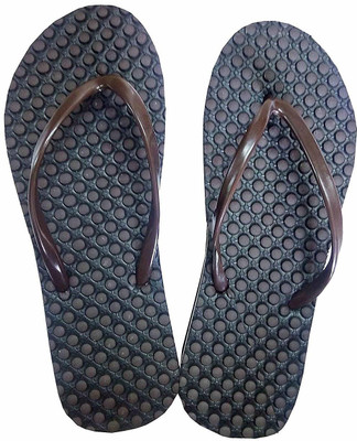 Doctor Verified Women Flip Flops(Brown , 8)