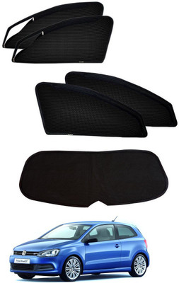 AuTO ADDiCT Side Window, Rear Window Sun Shade For Volkswagen Polo GT(Black)