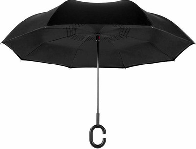 Tryviz C-Shaped Hand Free Handle Folding Double Layer plain Printed umbrella Umbrella(Multicolor) Tryviz C-Shaped Hand Free Handle Folding Double Layer plain Printed umbrella Umbrella(Multicolor)
