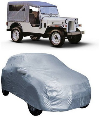 AASDEE Car Cover For Mahindra Jeep (With Mirror Pockets)(Silver)