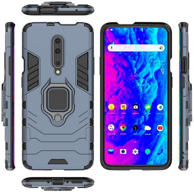 Elica Bumper Case for OnePlus 7 Pro(Blue, Rugged Armor, Pack of: 1)