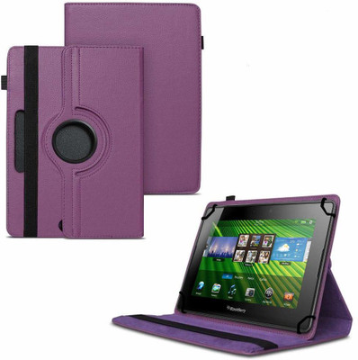 TGK Flip Cover for BlackBerry PlayBook 7 inch Tablet /360 Degree Rotating Universal Case With Three Camera Hole(Purple)
