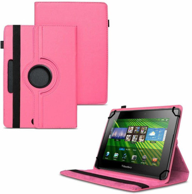 TGK Flip Cover for BlackBerry PlayBook 7 inch Tablet /360 Degree Rotating Universal Case With Three Camera Hole(Hot Pink, Cases with Holder)