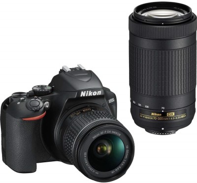 Nikon D3500 DSLR Camera Body with Dual lens: 18-55 mm f/3.5-5.6 G VR and AF-P DX Nikkor 70-300 mm f/4.5-6.3G...