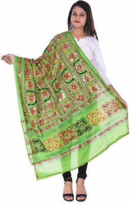 Apratim Cotton Silk Embroidered Women Dupatta