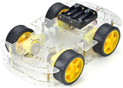 APTECHDEALS 4 Wheel Robot Smart Car Chassis Kits Car Model...