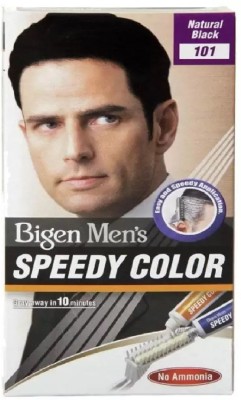 Bigen Men's Speedy Color (Long-Lasting Color) (No Ammonia) 40g+40g , Black