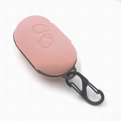 J Silicone Press and Release Headphone Pouch For Samsung Galaxy Buds(Full Pink)