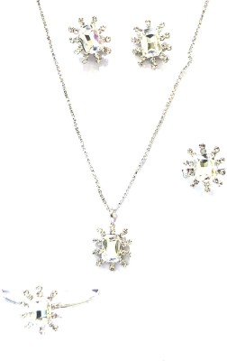 Shweta Alloy White, Silver Jewellery Set(Pack of 1)