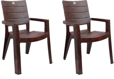 Cello Jordan Cafeteria Set Of 2 Chair,Rosewood Plastic Cafeteria Chair(Rosewood, Set of 2)