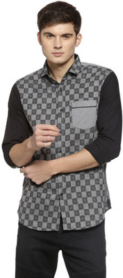 CAMPUS SUTRA Men Checkered Casual Grey Shirt