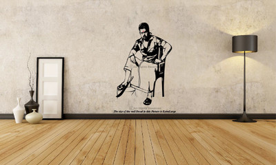 PEACOCKRIDE 60 cm Bikil Vijay I Thalapathy Vijay I Self Adhesive Sticker(Pack of 1)