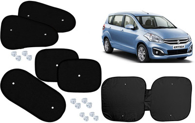 Auto Kite Side Window, Rear Window, Dashboard Sun Shade For Maruti Suzuki Ertiga(Black, Silver)