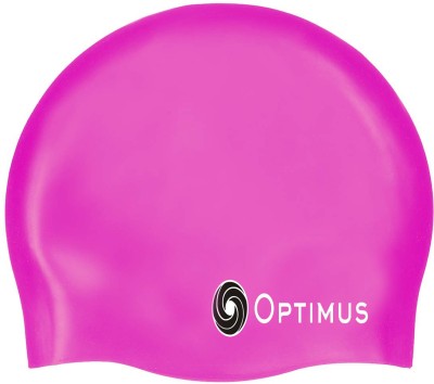 Optimus Unisex Swimming Non-Slip Highly Durable Silicon Cap - Pink Swimming Cap(Pink, Pack of 1)