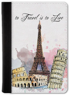 QRIOH Travel Is To Live Passport Holder Wallet(Multicolor)